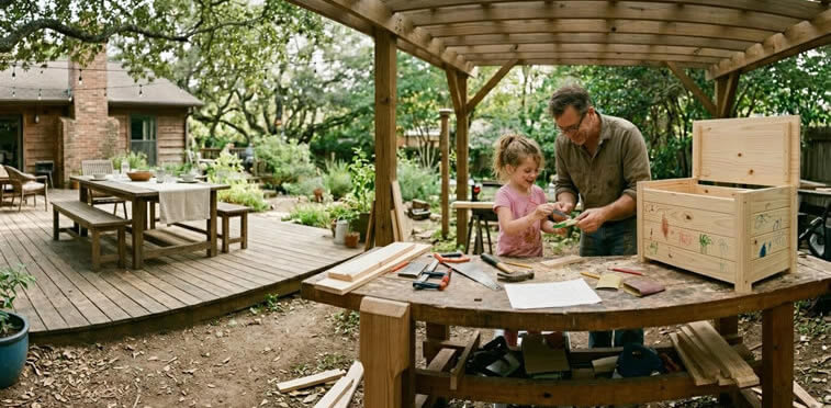 Illustration of woodworking projects that can be built from the TedsWoodworking plan library
